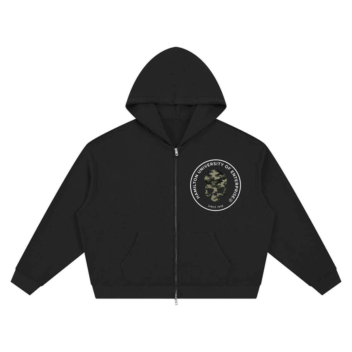 hoodie,waffle,zipup,hood,jacket