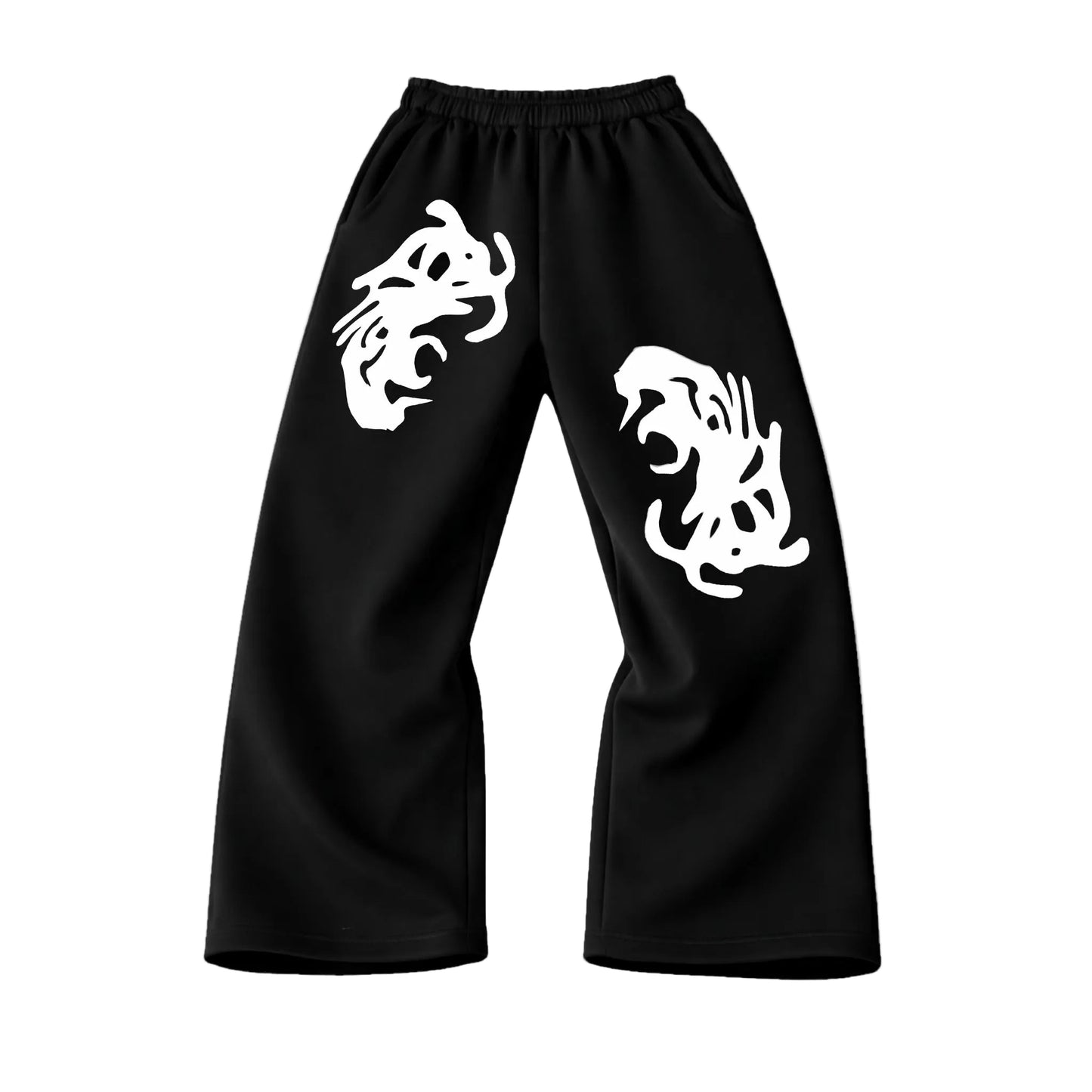 2 ABSTRACT WIDELEG SWEATPANTS