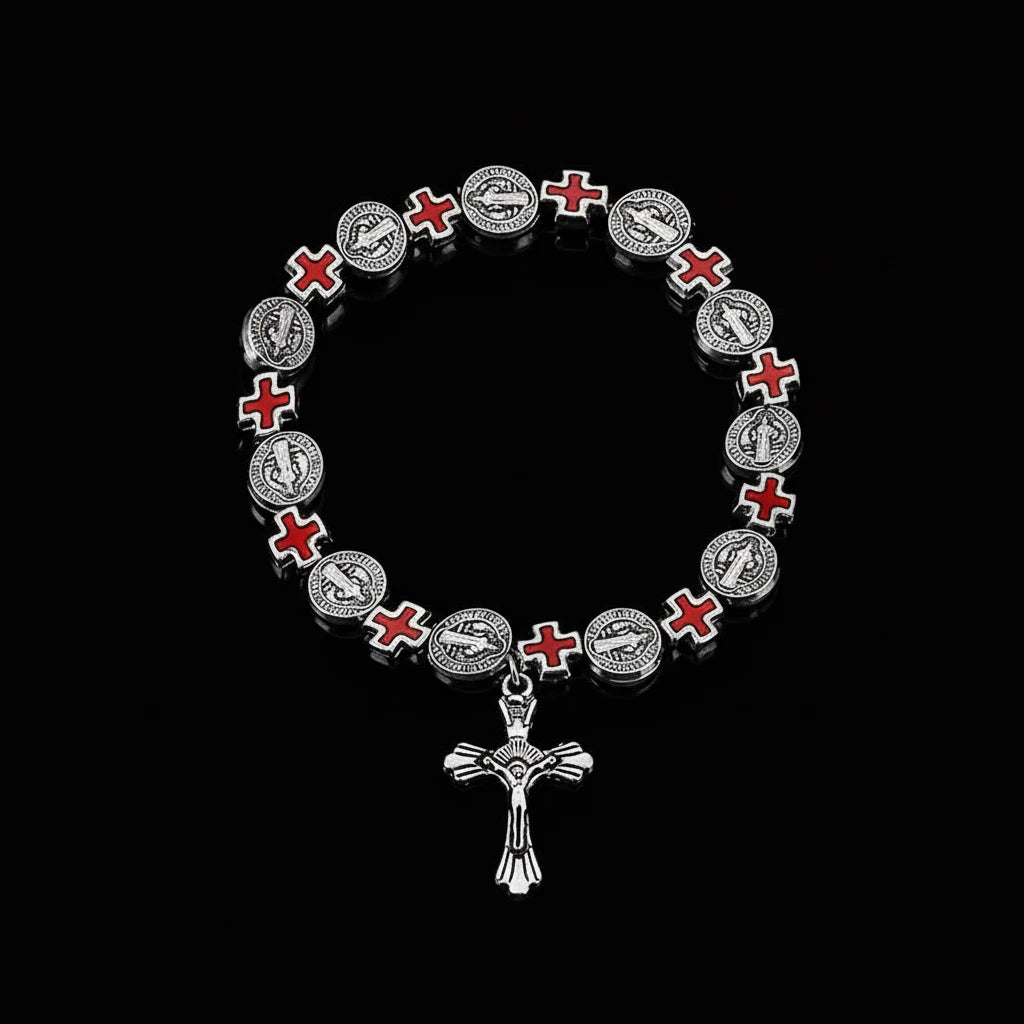 Jesus Cross Beaded Bracelet