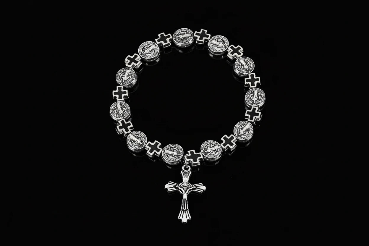 Jesus Cross Beaded Bracelet