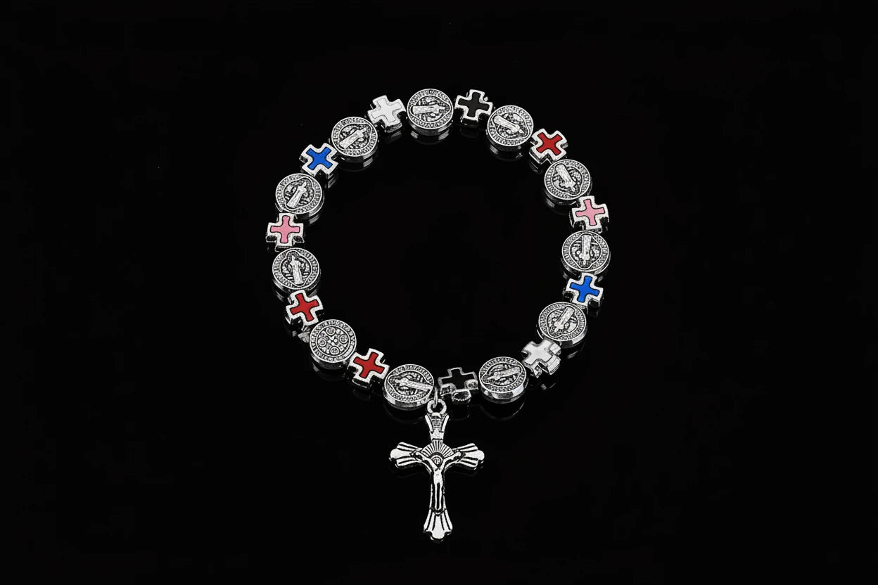 Jesus Cross Beaded Bracelet