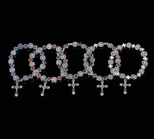 Jesus Cross Beaded Bracelet