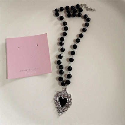 Gothic Black Pendant Necklace Chains