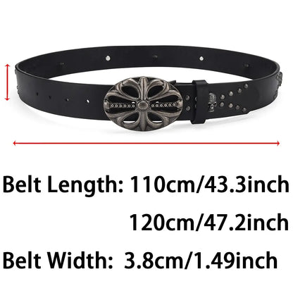Vintage Skeleton Head Belt