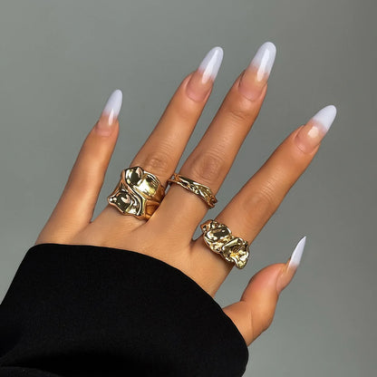 Vintage Irregular Pleated Open Ring