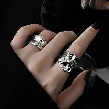 Vintage Irregular Pleated Open Ring