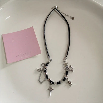 Gothic Black Pendant Necklace Chains