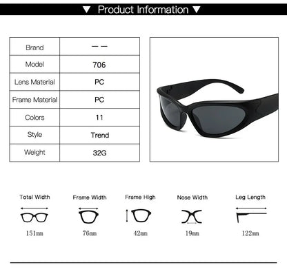 Y2k Punk Sports Sunglasses