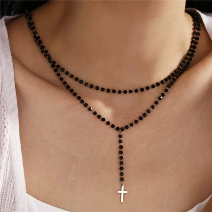 Gothic Black Pendant Necklace Chains
