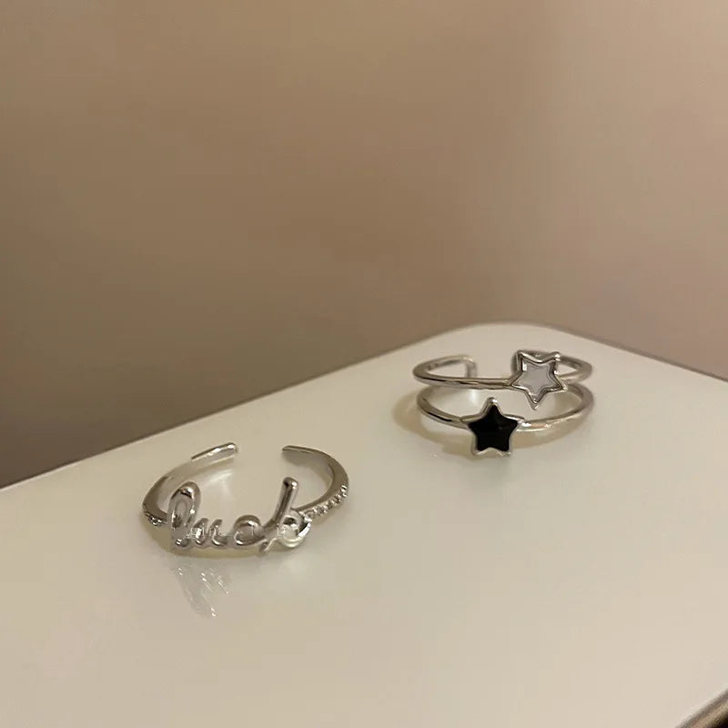 Star Zircon Crystal Rings