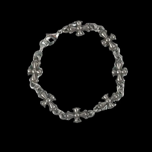 Gothic Style Cross Floral Bracelet