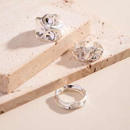Vintage Irregular Pleated Open Ring