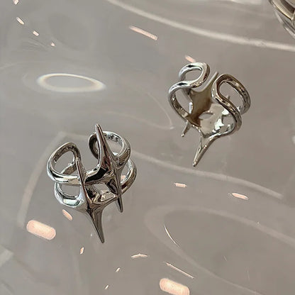 Vintage Silver Star Open Ring