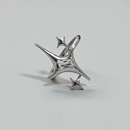 Vintage Irregular Cross Star Open Ring