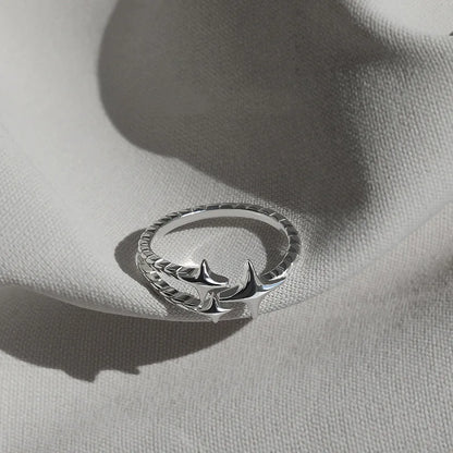 Vintage Irregular Cross Star Open Ring