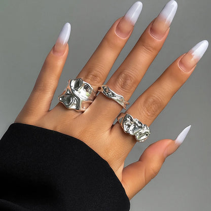 Vintage Irregular Pleated Open Ring