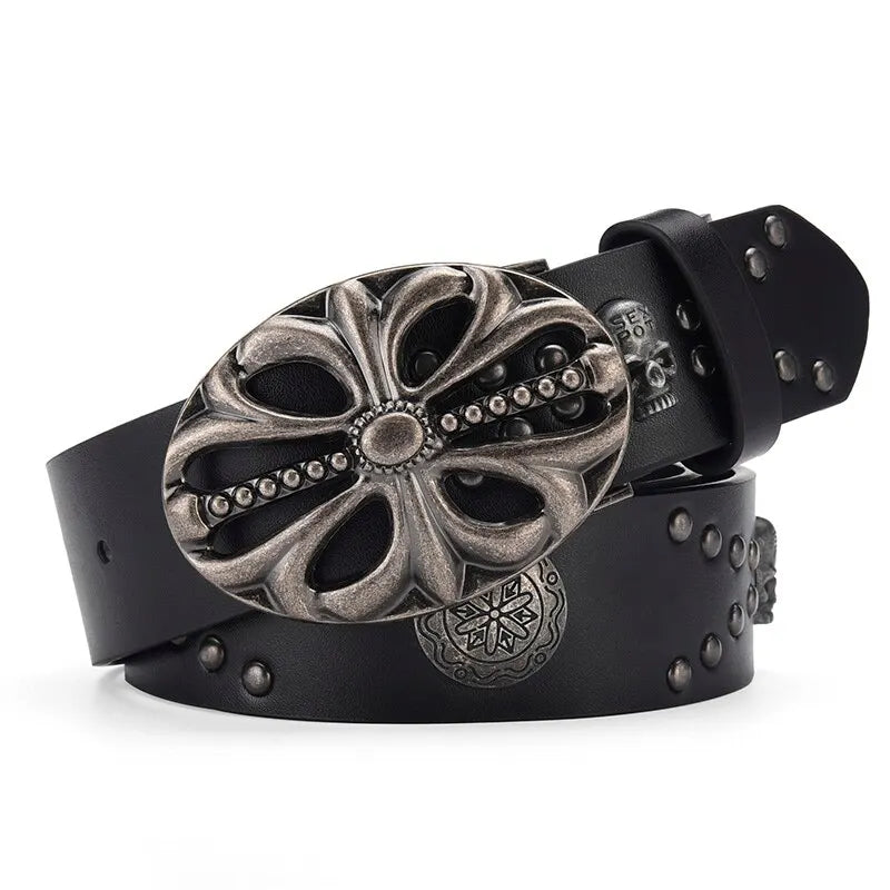 Vintage Skeleton Head Belt
