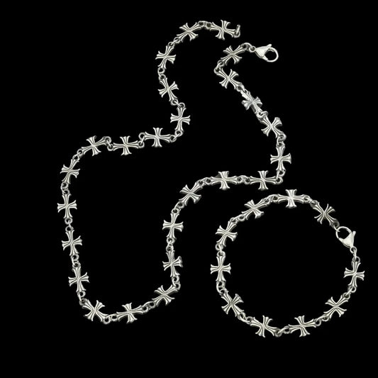 Punk Chain With Cross Necklace