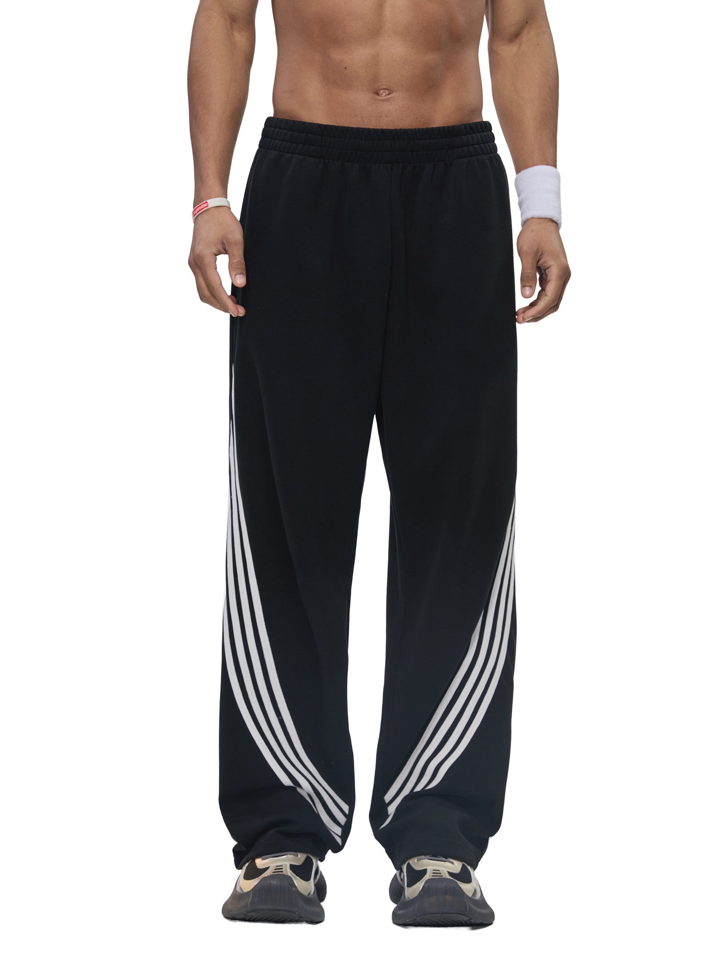 Sweatpants,pants,bottoms,striped,blank,oversized,straightlegged,baggy,wideleg