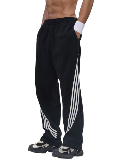 Sweatpants,pants,bottoms,striped,blank,oversized,straightlegged,baggy,wideleg